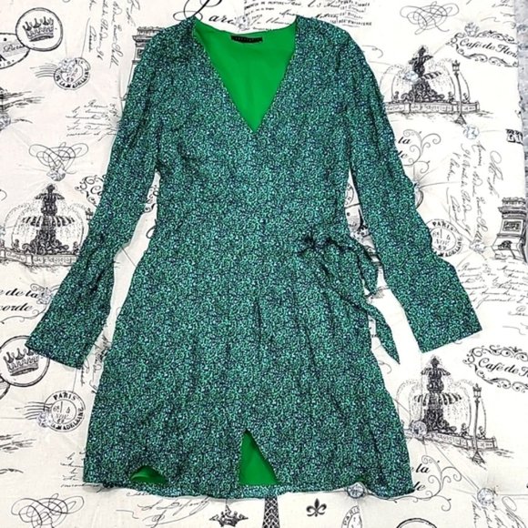 NWOT SANCTUARY Green Animal Print Dress - Picture 5 of 8